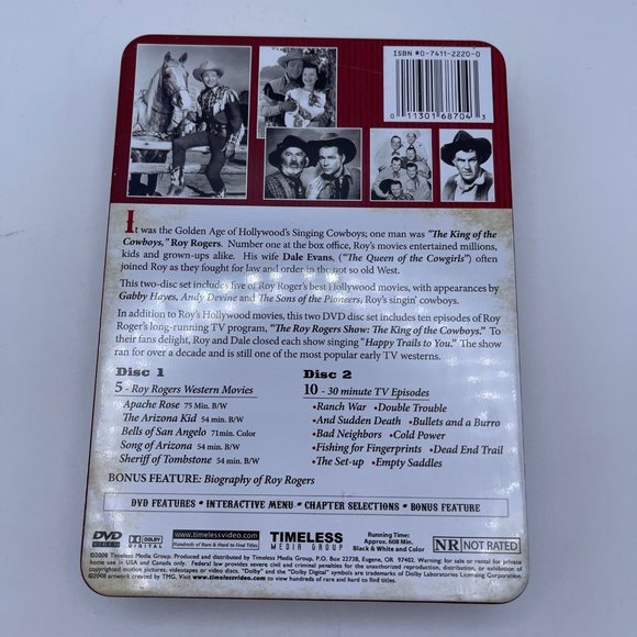 Roy Rogers: King of the Cowboys 2 DVD Collectors Tin 2008 - Picture 2 of 6
